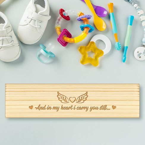 CHGCRAFT Pregnancy Test Keepsake Box Wings Heart Wooden Pregnancy Announcement Gifts Keepsake Box Box with Raffia Ribbon and Lock Announcement Gifts for Husband Grandparents Parents, 8x2x1.2inch in Kuwait