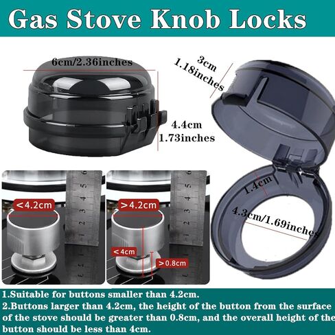 10 Pack Gas Stove Knob Locks Oven Lock Child Safety Stove Guard Stove Knob Covers Baby Proofing Stove Knob for Baby Kids Pet（Black+Orange） in Saudi Arabia