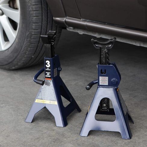 BIG RED Torin 3 Ton Steel Jack Stands: for Small SUVs, Cars, Trucks, Trailers - Red, 1 Pair (2 Pack) in Kuwait
