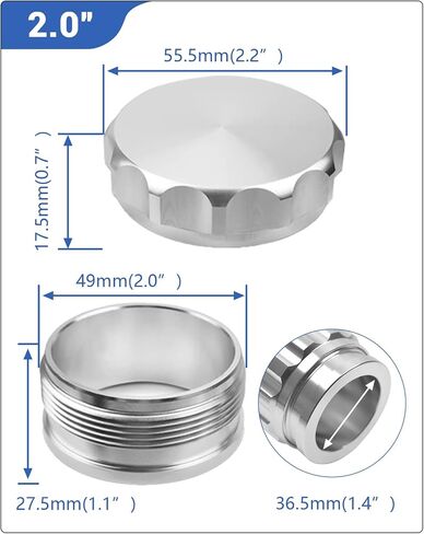 2 Inch Weld Gas Cap Universal Aluminum Alloy Fuel Cap with Weld On Filler Neck Oil Tank Cap for Automotive and Industrial Applications(Golden) in Saudi Arabia