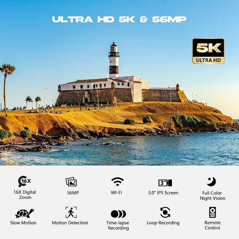 Video Camera Camcorder 4K 42MP with Fill Light 18X Digital Zoom Camera Recorder 3" LCD Screen Vlogging Camera for YouTube with Remote Control, 32GB SD Card, 2 Batteries in Saudi Arabia
