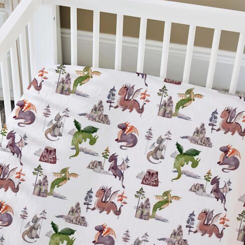 Hawskgfub Highland Cow Eucalyptus Leaf Standard Standard Crib Sheet for Baby Boy Girl ، محايدة المزرعة الغربية حيوان Yak Toddler Cover ، Softy Stefty Servery Sheets Decor Kids Gift 52 "× 28" in Kuwait