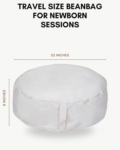 Travel Size Newborn Photography Beanbag | Bean Filling Not Included | Professional Ottoman Poser | Baby Photo Prop & Pose Pillow - Newborn Photography Props in Saudi Arabia
