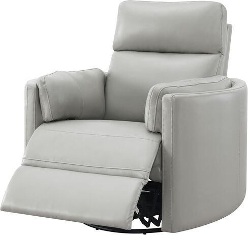 Acme Sagen Wooden Glider Recliner with Swivel in Charcoal in Saudi Arabia
