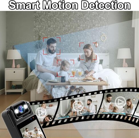 Small Body Camera with Audio and Video Recording 1080P Bodycam Handheld Video Recorder with 1.3" Screen, 180° Rotating Lens, 6h Battery, 4 Fill Lights, Motion Detection for Personal Civilians Travel in Saudi Arabia