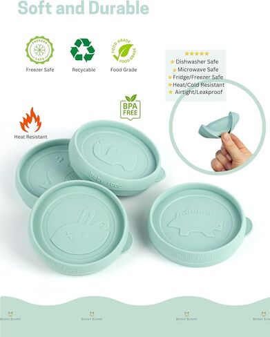 Glass Baby Food Containers with Silicone Lids, Small Baby Food Storage Jars with Tray (4 oz), Snack, Puree, Breast Milk, Freezer, Fridge, Microwave and Dishwasher Safe, Borsilicate Glass (Pink) in Saudi Arabia