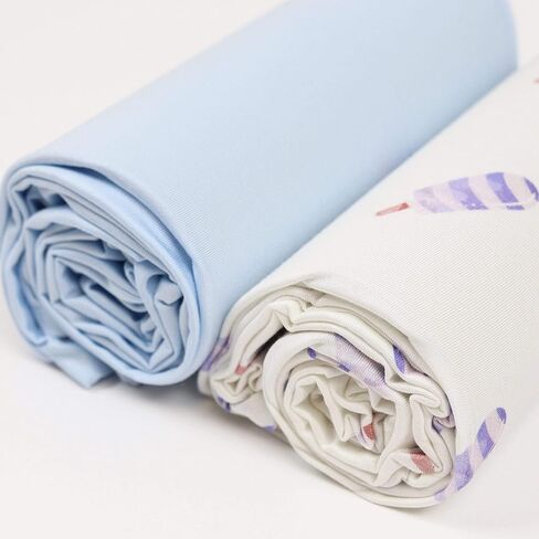 GooseWaddle Luxury Soft Mint Baby Swaddle Blanket 2-Pack (47"x47"), Ultra Comfort Stretchy & Breathable Material Provides Premium Comfort to Infants, 95% Rayon from Bamboo and 5% Spandex in Saudi Arabia