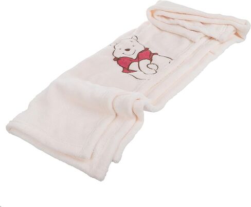 Danica Soft Coral Fleece Baby Blanket, Cute Animal Pattern, 40" X 30" Cozy, Comfortable & Warm (Ivory) Winnie Bear in Saudi Arabia