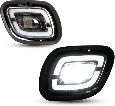 Fog Lights for Freightliner Cascadia 2008-2017, Front Fog Light Assembly Fog Lamp Waterproof Clear Replace Trucks Accessories (A Pair) A0651908000/A0651908001 in Kuwait
