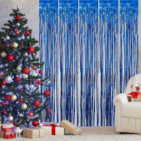 5 Pack Rose Gold Foil Curtain Backdrop Metallic Tinsel Foil Fringe Curtains Photo Booth Props for Birthday Wedding Engagement Bachelorette Christmas Holiday Celebration Party Decorations Supplies in Saudi Arabia