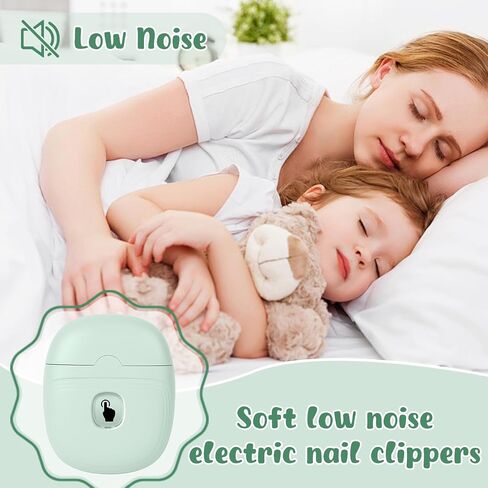 Electric Nail Clipper, Electric Nail Trimmer for Baby, 2025 New Electric Nail Clippers for Thick toenails of Adults and Seniors, Rechargeable USB Baby Nail Clippers with Light (White) in Saudi Arabia