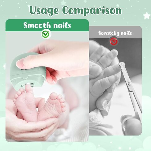 Electric Nail Clipper, Electric Nail Trimmer for Baby, 2025 New Electric Nail Clippers for Thick toenails of Adults and Seniors, Rechargeable USB Baby Nail Clippers with Light (White) in Saudi Arabia