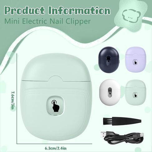 Electric Nail Clipper, Electric Nail Trimmer for Baby, 2025 New Electric Nail Clippers for Thick toenails of Adults and Seniors, Rechargeable USB Baby Nail Clippers with Light (White) in Saudi Arabia