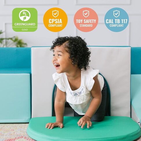 ECR4Kids SoftZone Four Tunnel Maze, Toddler Playset, Assorted, 15-Piece in Kuwait