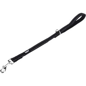 PUPTECK Reflective Dog Leash with Comfortable Padded Handle Durable Nylon Dog Lead for Small Medium and Large Dogs Cats Walking Running Training Outside, Black, M
