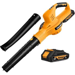 Cordless Leaf Blower with 2xBattery and Charger 20V Lightweight Small Electric Leaf Blower 150MPH for Lawn Care,Patio, Garden, House, Depot(2 Battery)