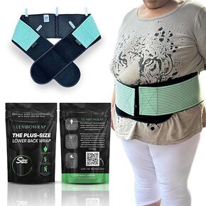 Lumbowrap® - The Plus Size Hip & Lower Back Wrap For Big People That Makes It Easier To Walk Further & Stand Up Longer Periods (For Sciatica, Herniated Discs, Spinal Stenosis, Arthritis, & Obesity) (XX-Large)