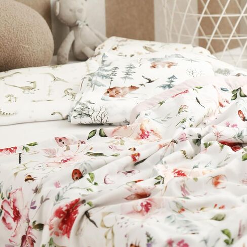GRSSDER MASLIN COTTON CENILT بطانية - لحاف بطانية ناعمة وذات تنفس ، وبطانيات شاشية كبيرة الحجم للأطفال حديثي الولادة ، والأطفال الصغار والأطفال ، و 6 طبقات عكسية للتصميم لجميع المواسم ، 40 "50" " in Kuwait