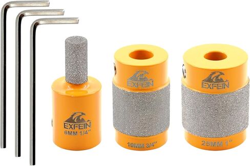 Grinder Bits for Stained Glass - Diamond Grinder Head 1/4" and 3/4" Core Stained Glass Grinder Bits & Brazed Diamond Grinder Bit Head, Stain Glass Tools and Supplies for Stained Glass in Saudi Arabia