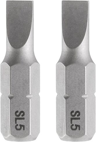 HARFINGTON 2pcs SL6 Slotted Screwdriver Bit 1/4" Hex Shank 25mm/1" Length Magnetic Flat Head Hex Bits S2 Steel Screw Driver Bit for Impact Electric Screw Driver Power Tools in Saudi Arabia