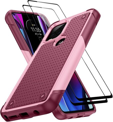 Jeylly for Moto G Stylus 5G Phone Case 2022, Dual Layer Hard Plastic Bumper Flexible Silicone Rubber Shockproof Drop Protection Cell Phone Case for Moto G Stylus 5G 2022, Purple in Saudi Arabia
