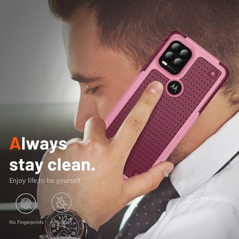 Jeylly for Moto G Stylus 5G Phone Case 2022, Dual Layer Hard Plastic Bumper Flexible Silicone Rubber Shockproof Drop Protection Cell Phone Case for Moto G Stylus 5G 2022, Purple in Saudi Arabia