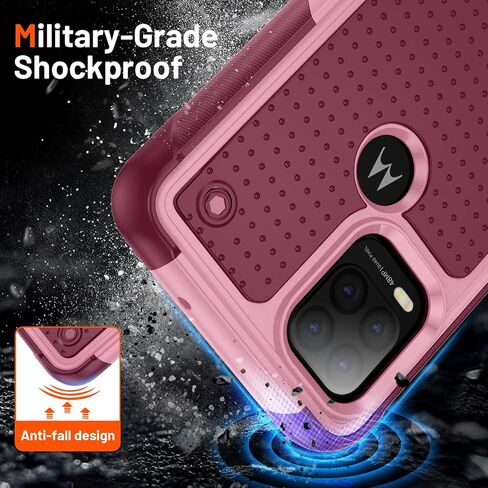 Jeylly for Moto G Stylus 5G Phone Case 2022, Dual Layer Hard Plastic Bumper Flexible Silicone Rubber Shockproof Drop Protection Cell Phone Case for Moto G Stylus 5G 2022, Purple in Saudi Arabia