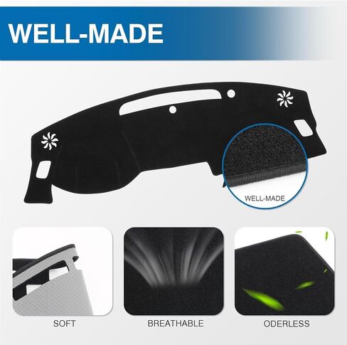 KUST غطاء لوحة القيادة للسيارة Honda CR-V CRV 2012-2016 اليد اليسرى للقيادة غير قابلة للانزلاق لوحة القيادة حصيرة الملحقات الداخلية لهوندا CRV CR-V مقاس مخصص داش حصيرة ظلة الزجاج الأمامي لا وهج أسود in Kuwait