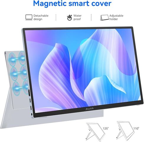 شاشة محمولة من شاشة تعمل باللمس 14 بوصة ، شاشة محمولة 1080 بكسل ، شاشة ألعاب FHD IPS HDR خفيفة وخفيفة الوزن ، ومراقبة سفر محمول مع مكبرات صوت مدمجة و VESA لجهاز الكمبيوتر المحمول MAC PCBOX PS4/5 in Kuwait