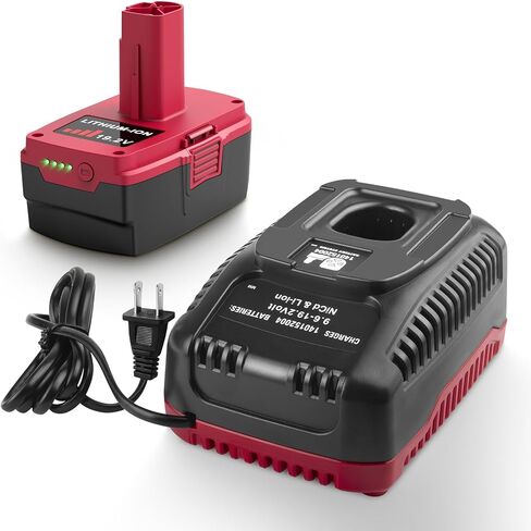 2 Pack 11098 19.2V 6Ah Replacement 140152004 Lithium & NiCd Battery Charger Combo Compatible with Craftsman 315.CH2030, 315.CH2021, 315.PP2011, 1425301, 130279005, 1323903, 11375, 11376 in Saudi Arabia