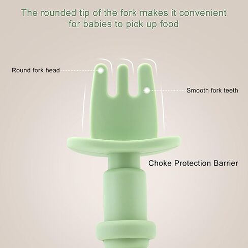 Baby Suction Plate Silicone, 5 Piece Baby Feeding Set - Non Slip Unique Trains Toddler Plates with Fork Spoon, Kids Baby Weaning Plate for No More Meal Time Mess (Green) in Saudi Arabia
