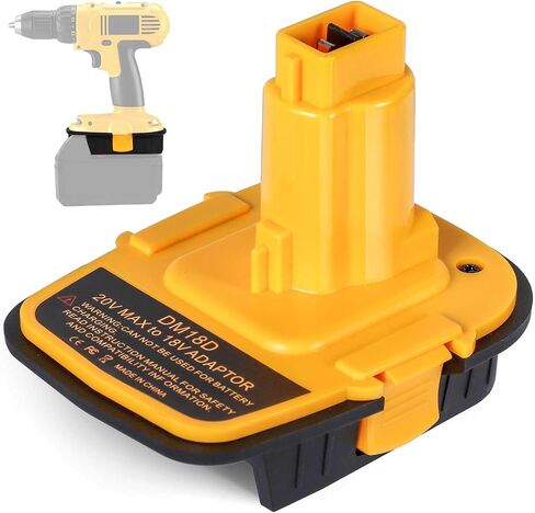 for Dewalt 20V to 18V Battery Adapter, 2-Pack DM18D Upgraded Version DCA1820 Converter for Dewalt 18V/20V & for Milwaukee M-18 18V Battery to Work for Dewalt 18V Nicad & NiMh Battery Tools in Saudi Arabia