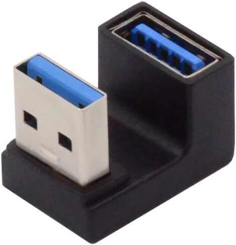 xiwai 90 Degree Left Angled USB3.0 Male to Female Power Data Video Adapter Extender 10Gbps in Saudi Arabia