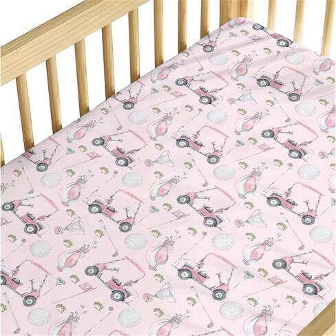 Baby Boys Standard Crib Cover Covering Golf Gear Sport ، ألوان مائية قفازات الكرة القفازات عصا دافئة ملاءمة مرتبة طفل صغير ، ناعمة in Kuwait