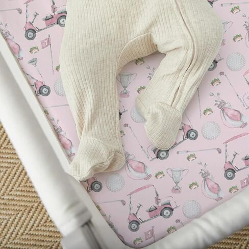Baby Boys Standard Crib Cover Covering Golf Gear Sport ، ألوان مائية قفازات الكرة القفازات عصا دافئة ملاءمة مرتبة طفل صغير ، ناعمة in Kuwait
