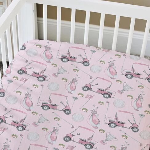 Baby Boys Standard Crib Cover Covering Golf Gear Sport ، ألوان مائية قفازات الكرة القفازات عصا دافئة ملاءمة مرتبة طفل صغير ، ناعمة in Kuwait