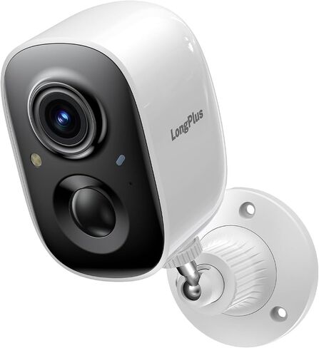LongPlus No WiFi Security Camera, 4G LTE Cellular Security Camera with SIM Card, 2K Solar Outdoor Cam Wireless, 360° View, Color Night Vision, Motion&Siren Alarm, Smart AI Detection in Saudi Arabia