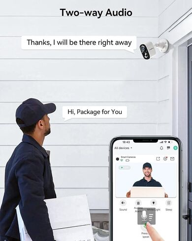 LongPlus No WiFi Security Camera, 4G LTE Cellular Security Camera with SIM Card, 2K Solar Outdoor Cam Wireless, 360° View, Color Night Vision, Motion&Siren Alarm, Smart AI Detection in Saudi Arabia