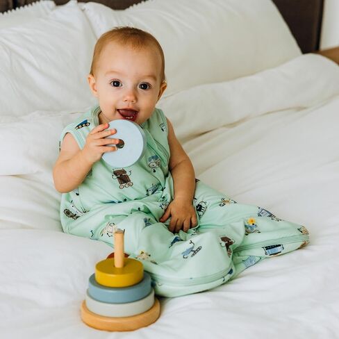 رايون مصنوعة من كيس نوم الطفل الخيزران. SuperSoft يمكن ارتداؤها بطانية 1.0 TOG لمدة 6-18 أشهر Sleepsack. مخلوقات البحر الأزرق in Saudi Arabia