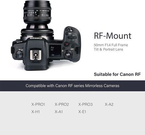 Asthori 50mm F1.4 فتحة كبيرة الفتحة الكاملة إطار العدسة الميل 2 في 1 متوافقة مع Fuji Fujifilm X-Mountless Camera X-T2 ، X-T3 ، X-T4 ، X-T20 ، X-T30 ، X-T100 ، X-A1 ، إلخ الأسود in Kuwait