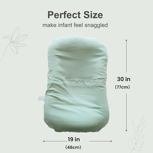 Organic Infant Lounger, Baby Nest for Baby Girls & Boys, Newborn Essentials for Baby 0-12 Months, 100% Cotton, Portable Travel Bed (Golden Brown) in Saudi Arabia