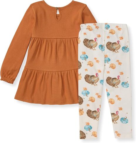 Burt's Bees Baby - Baby Girls Top and Pant Set, Tunic and Leggings Bundle, 100% Organic Cotton in Saudi Arabia