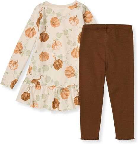 Burt's Bees Baby - Baby Girls Top and Pant Set, Tunic and Leggings Bundle, 100% Organic Cotton in Saudi Arabia