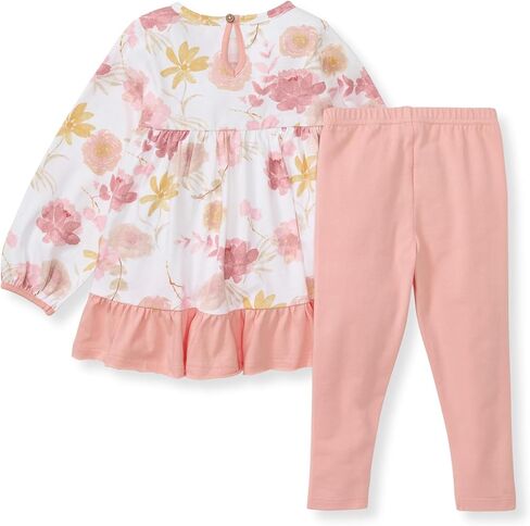 Burt's Bees Baby - Baby Girls Top and Pant Set, Tunic and Leggings Bundle, 100% Organic Cotton in Kuwait