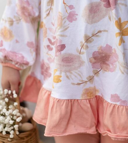 Burt's Bees Baby - Baby Girls Top and Pant Set, Tunic and Leggings Bundle, 100% Organic Cotton in Kuwait