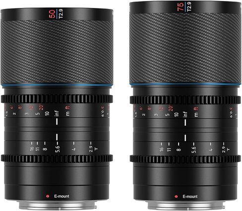 SIRUI Saturn 50mm, 75mm T2.9 1.6X Full Frame Carbon Fiber Anamorphic Lens, Cine Lens for E Mount Cameras, Less Than 500g (Neutral Flare) in Saudi Arabia