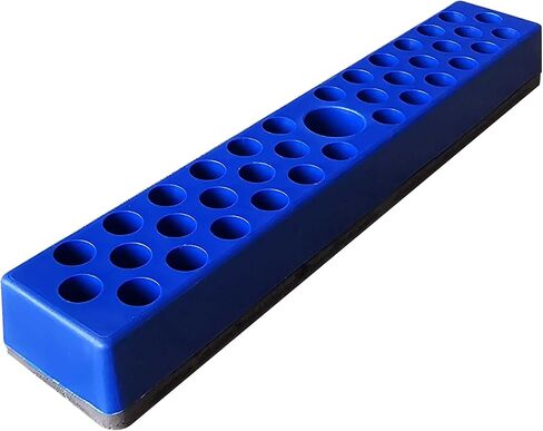 Magnetic Hex Bit Organizer, 2Pcs 74 Holes Bit Holder Sets, 1/4" Drill Hex Bit Storage with Magnet Base, Screwdriver Bit Organizer, Toolbox Organizer, Accessories Storage Grid (Red & Blue) in Saudi Arabia