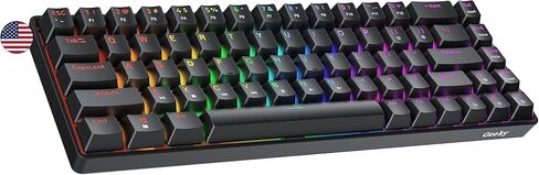 GK65 SE 65% | Mechanical Gaming Keyboard | 68 Keys Multi Color RGB LED Backlit for PC/Mac Gamer | ANSI US American Layout (White, Mechanical Blue) in Saudi Arabia