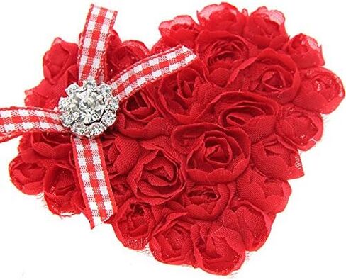 JustMyDress Baby Girls Valentines Headband Heart-Shaped Rose Flower Headwear Hair Band JHV01 (Turban) in Kuwait