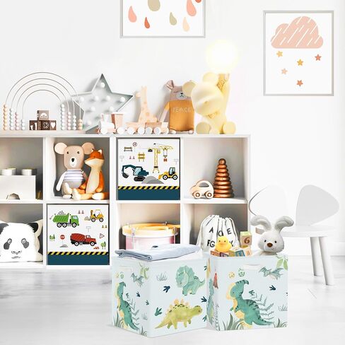 Clastyle Dinosaurs kid Storage Cube Organizer Set Leaf Closet Closeet Cube Storage Bin Toddler Baby Box Box Boys Boys Boys Bask ، Tropical ، 3 PCS in Saudi Arabia